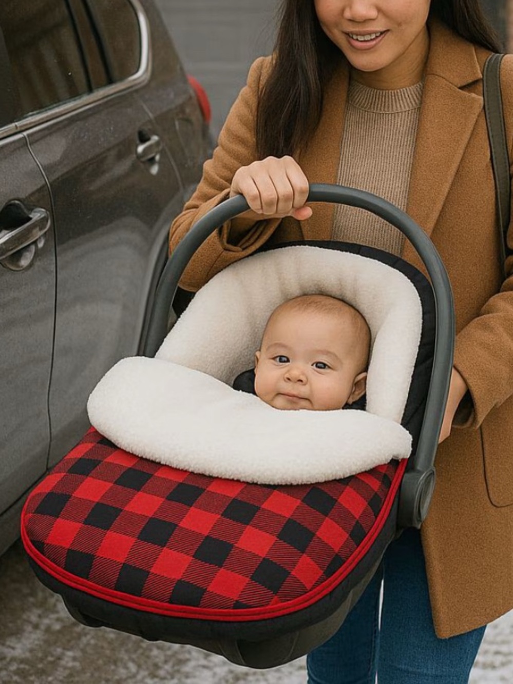 Jolly Jumper Cuddle Bag with Removable‎ Top, Buffalo Plaid